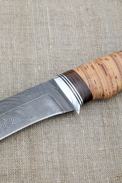 Knife Gyrfalcon Damascus birch bark