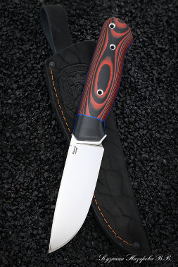 Нож №31 Х12МФ ЦМ микарта красная + черная