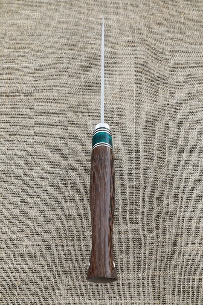 Нож Ангара сталь N690 рукоять акрил зеленый и венге