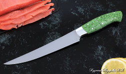 Knife Chef No. 6 steel 95h18 handle acrylic green