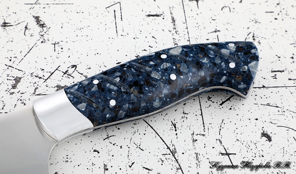 Knife Chef No. 13 steel 95h18 handle acrylic blue
