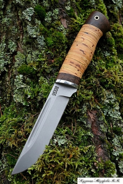 Knife Fighter 95h18 birch bark
