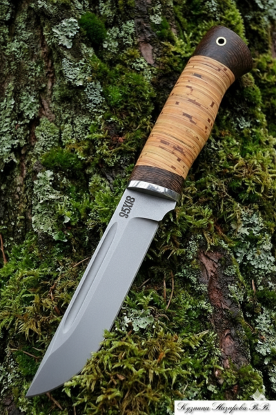 Knife Fighter 95h18 birch bark