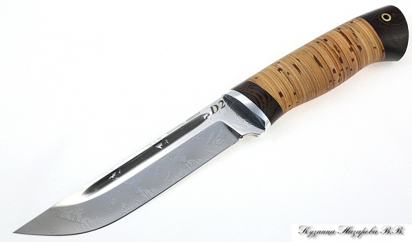 Knife Fighter D2 birch bark