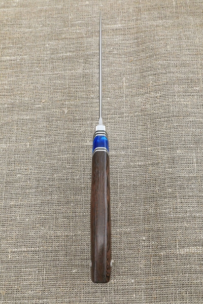 Нож Ирбис-2 сталь N690 рукоять акрил синий и венге  