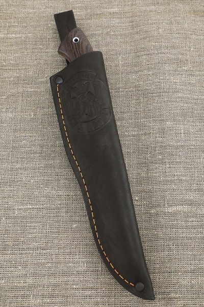 Нож Ирбис-2 сталь N690 рукоять акрил синий и венге  