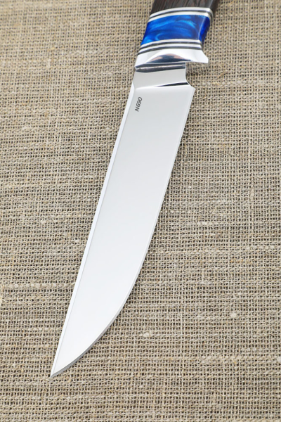 Нож Ирбис-2 сталь N690 рукоять акрил синий и венге  