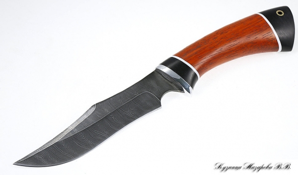 Knife Cougar Damascus black hornbeam paduk