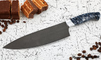 Knife Chef No. 13 steel H12MF handle acrylic blue