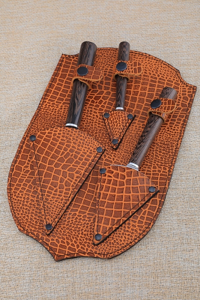 A set of knives for prosphora (copy) steel х12mf  handle wenge (NEW)