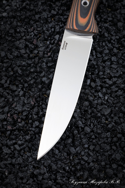 Нож №34 Х12МФ ЦМ микарта оранжевая + черная