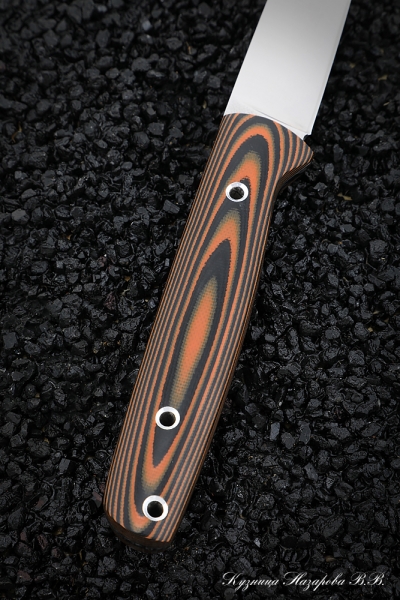 Knife No.34 H12MF CM mikarta orange + black