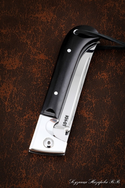Нож складной Пчак большой сталь КН-01 накладки черный граб