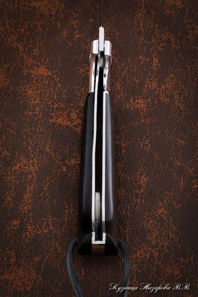 Нож складной Пчак большой сталь КН-01 накладки черный граб