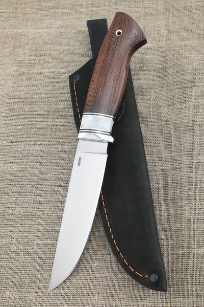 Нож Барс N690 рукоять акрил белый и венге