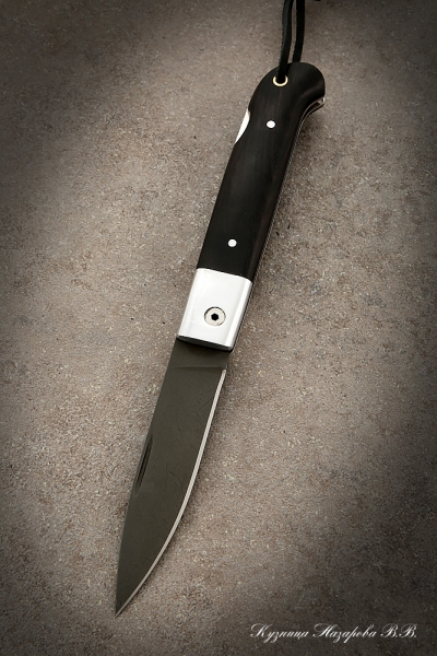 Нож складной Судак 2 сталь Х12МФ накладки черный граб