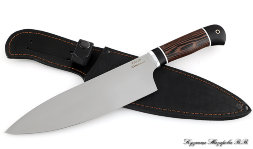 Нож Шеф №13 95х18 венге черный граб