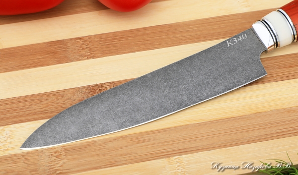Knife Chef No. 3 steel K340 handle paduk acrylic
