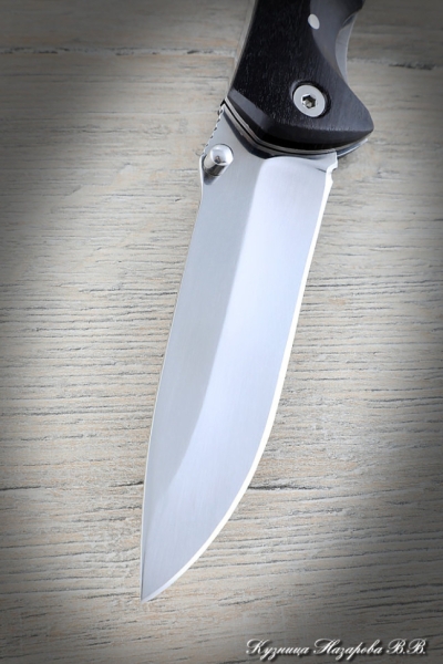Нож складной Корвет сталь КН-01 рукоять черный граб