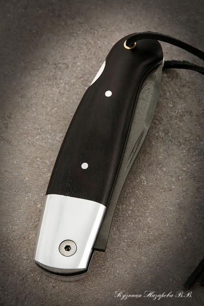 Нож складной Скат сталь Х12МФ накладки черный граб