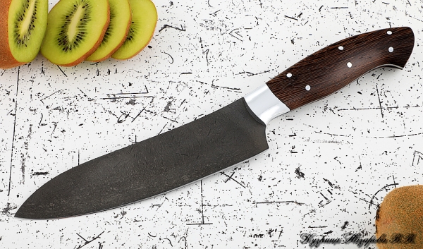 Кухонный нож Шеф № 10 сталь Х12МФ рукоять дюраль венге