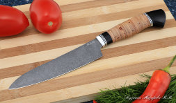 Knife Chef No. 3 steel K340 handle birch bark black hornbeam