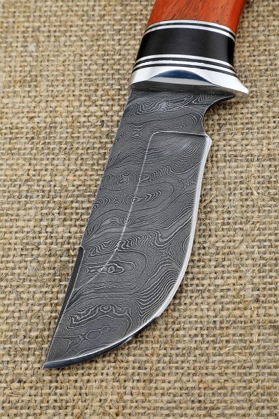 Knife Hedgehog 2 Damascus handle paduk black hornbeam