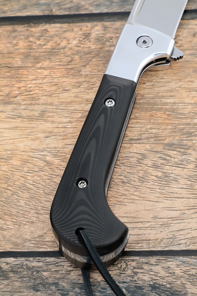 Нож Складной на подшипнике Пчак сталь Х12МФ, накладки карбон кварц (NEW) 