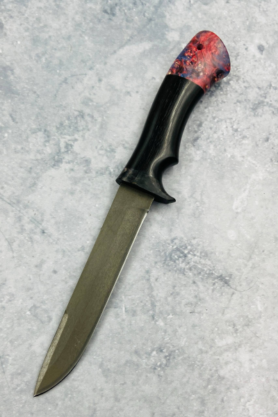 Нож "Кардинал" сталь х12мф, рукоять черный граб и кап клена (распродажа) 