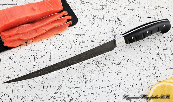 Knife Chef No. 7 steel H12MF handle acrylic black