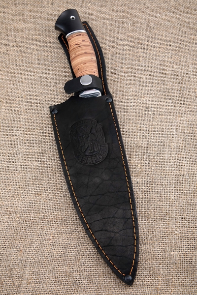Knife Chef No. 13 steel 95X18 stone, birch bark handle