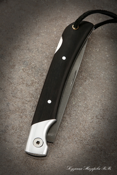 Folding knife Mexican steel H12MF lining black hornbeam
