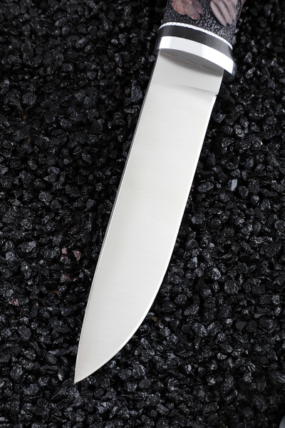 Нож Путник сталь ELMAX - сатин рукоять карельская береза резная (Coutellia)