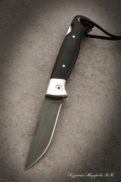 Folding knife Wolf steel H12MF lining Black hornbeam