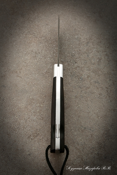 Folding knife Wolf steel H12MF lining Black hornbeam