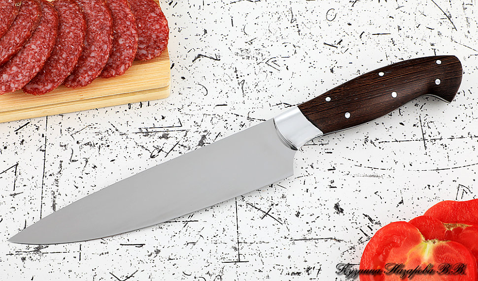 Нож Шеф № 9 сталь 95Х18 рукоять дюраль венге