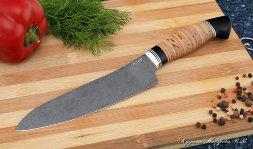 Knife Chef No. 10 steel K340 handle birch bark black hornbeam