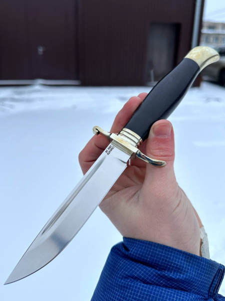 Нож Финка Нквд сталь М390, рукоять черный граб (распродажа)