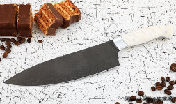 Knife Chef No. 13 steel H12MF handle acrylic white