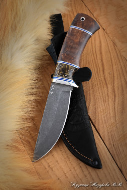 Knife Cheetah K340 Karelian birch brown artificial stone