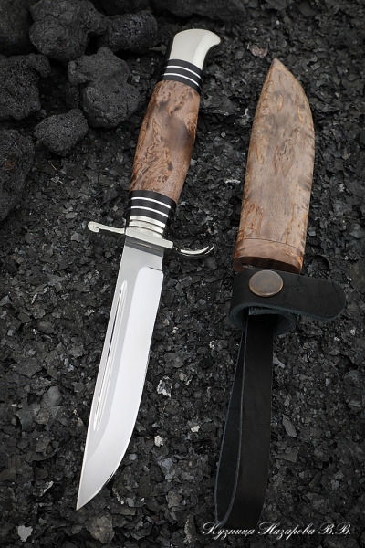 Replica of the Finnish awkward NKVD Elmax melchior handle and scabbard Karelian birch brown