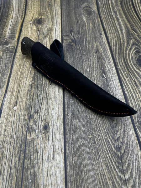 Gadfly knife X12MF handle Karelian birch green (Sale)