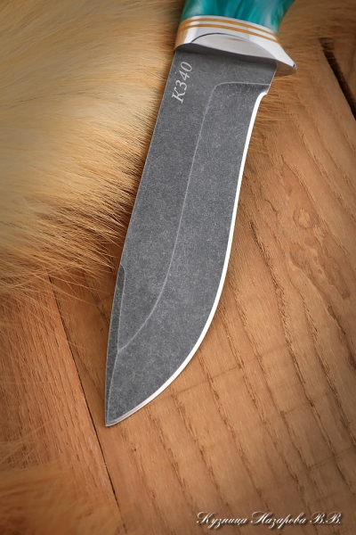 Нож Кречет К340 искусственный камень черный граб