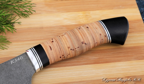 Knife Chef No. 11 steel K340 handle birch bark black hornbeam