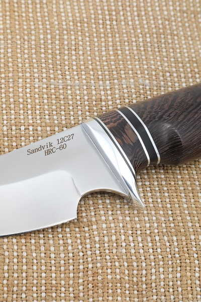 Skinning knife-4 Sandvik steel handle wenge set