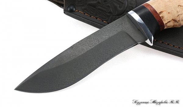 Knife Gyrfalcon H12MF black hornbeam Karelian birch
