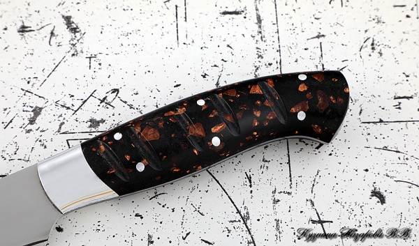 Knife Chef No. 7 steel 95h18 handle acrylic brown