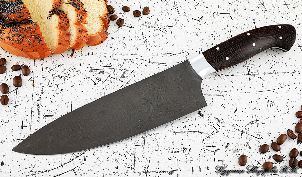 Нож Шеф № 13 сталь Х12МФ рукоять дюраль венге