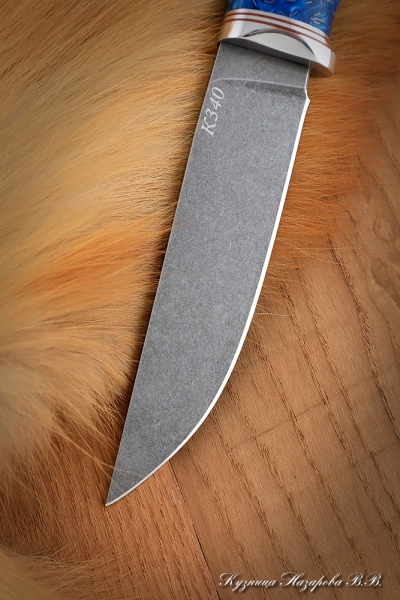 Knife Bars K340 Karelian birch brown artificial stone