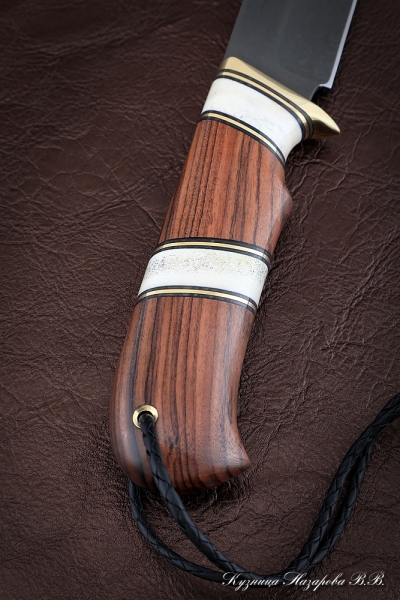 Gadfly Knife 2 H12MF Bubinga Elk horn Brass